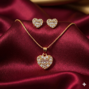 crystal drop pendant set