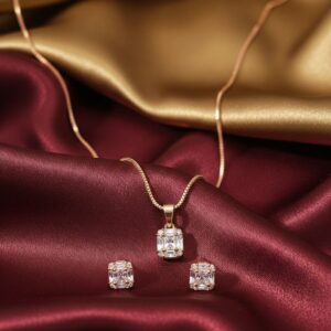 golden bloom pendant set